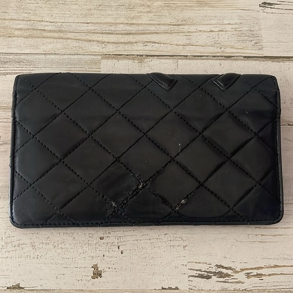 Chanel Wallet Long Cambon Black Leather/Hot Pink Interior. - Picture 2 of 16